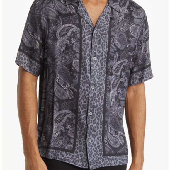 All Saints Mens Klubbe Paisley Shirt Size XXL NWT - Picture 1 of 11